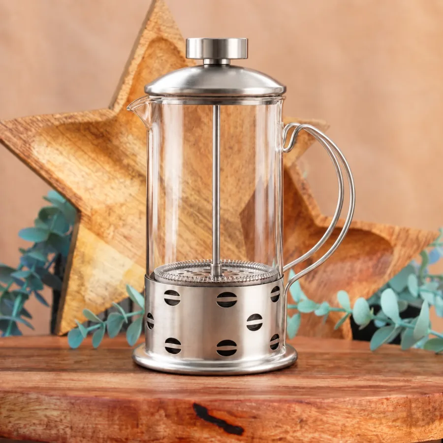 Frenchpress — Cam Ölçekli Siyah Kapaklı 350ml French Press