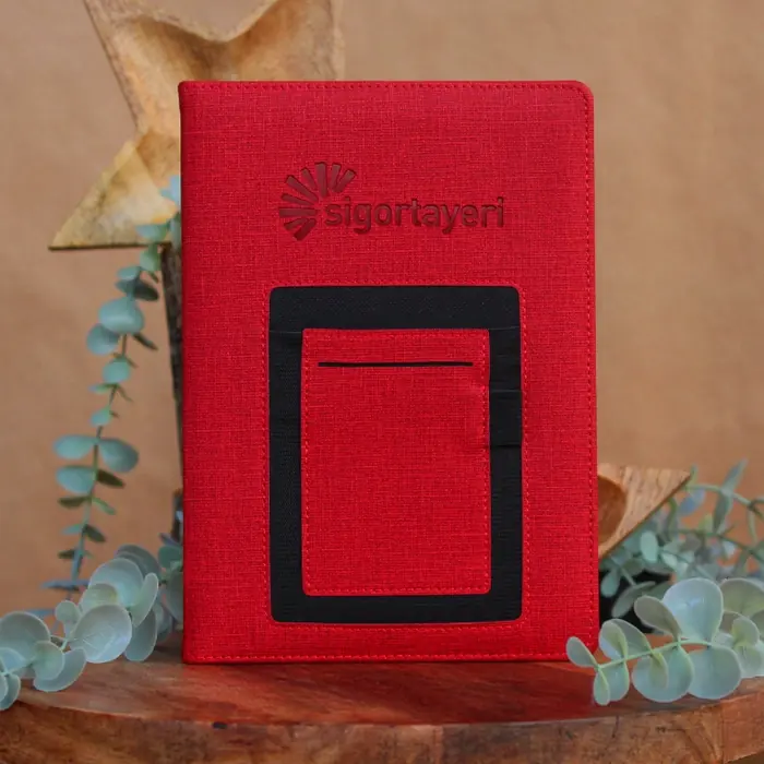 Termo Deri Defter — 13x21 cm, Kapak üstüne baskı yapılabilir. (Renkleri mevcuttur,Sorunuz)