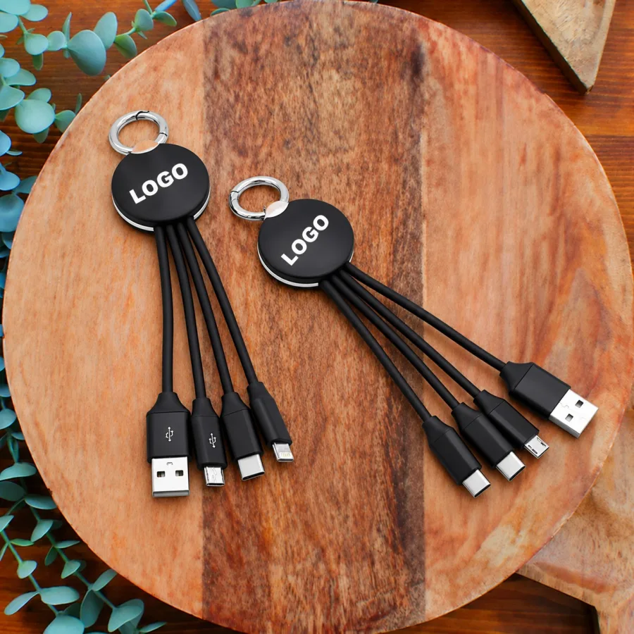Çoklu Kablo — Logo Baskısı yapılabilir 10000 mah powerbank (LED IŞIKLI LOGO)