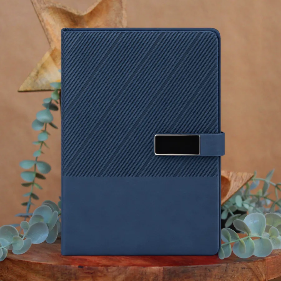 Lacivert Tokalı Defter — 13x21 cm, Kapak üstüne baskı yapılabilir. (Renkleri mevcuttur,Sorunuz)