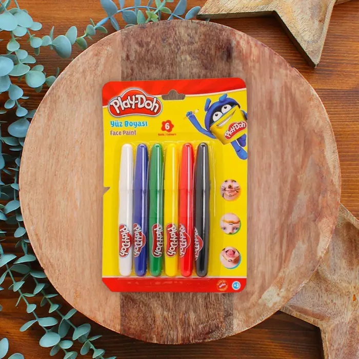 PLAY-DOH YÜZ BOYASI 6 RENK (DÖKME)