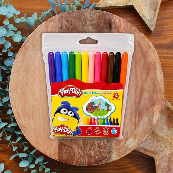 PLAY-DOH KEÇELİ KALEM 2 MM. 12 RENK (PVC)