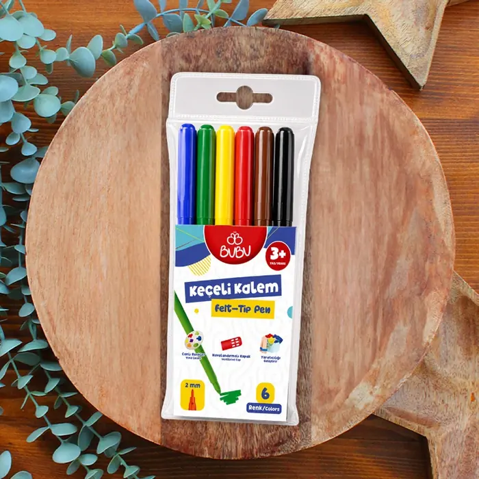 KEÇELİ KALEM 6 RENK PVC
