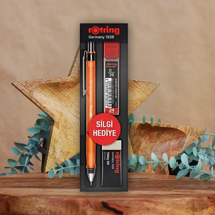 ROTRING VISUCLICK+MİN+SİLGİ OKUL SETİ 0.7 TURUNCU