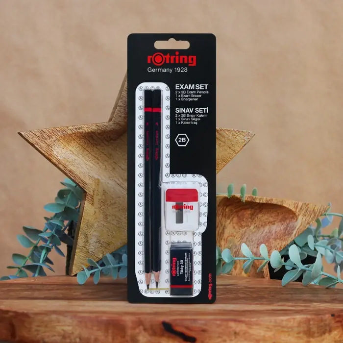 ROTRING SINAV KALEMİ (2B) 2Lİ+SİLGİ+K.TRAŞ BLS.