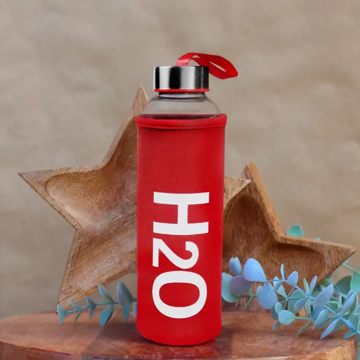 H2O Cam Kılıflı Matara