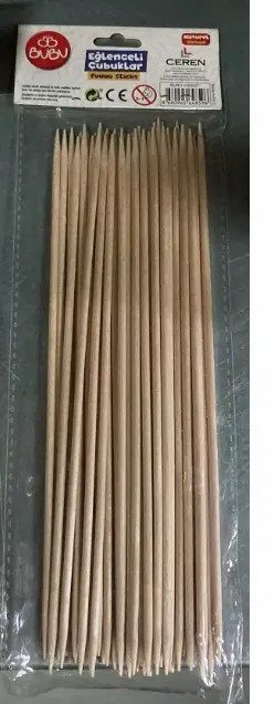 EĞLENCELİ ÇUBUKLAR NATURAL 20X0,3CM
