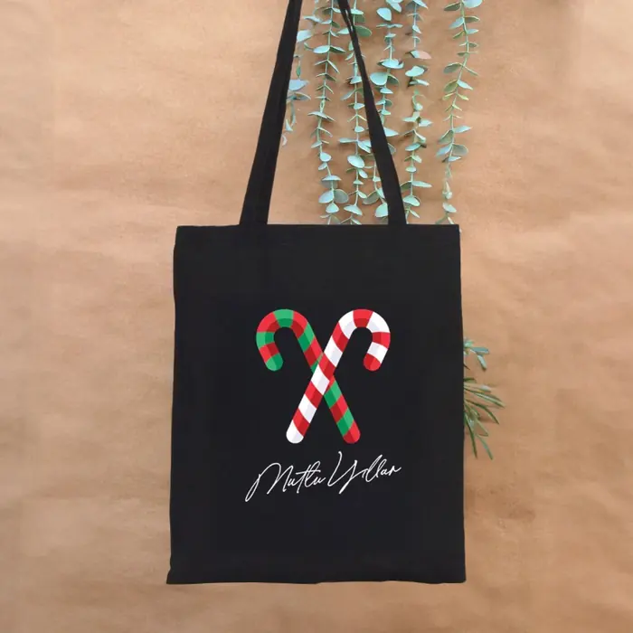 Siyah Ham Bez Çanta — 35x40cm Siyah Ham Bez Üzeri 10cm Logo Alanı Tek yön baskı