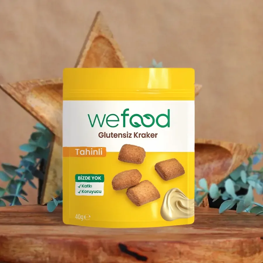 Wefood Glutensiz Kraker — 40 gr Glutensiz Tahini Kraker