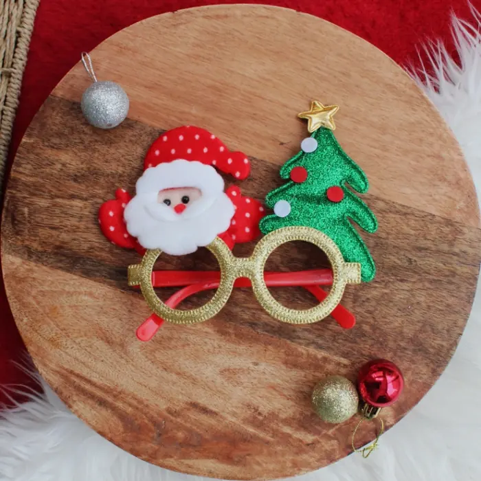 Noel Baba ve Çam Ağaçlı Yılbaşı Gözlüğü