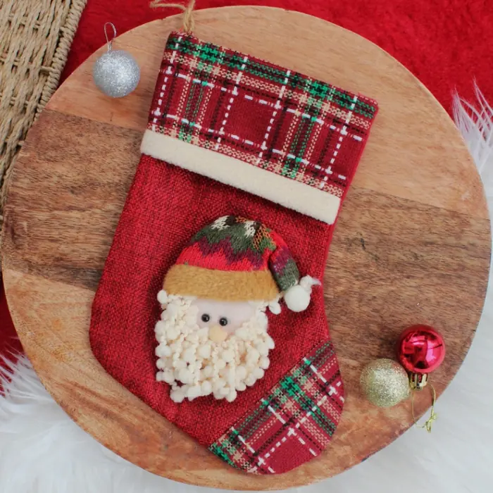 Noel Baba Dekoratif Yılbaşı Çorabı