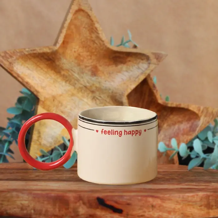Good vibes halka tutacaklı türk kahvesi fincanı(tek adet fiy — Good vibes halka tutacaklı türk kahvesi fincanı(tek adet fiyatıdır)