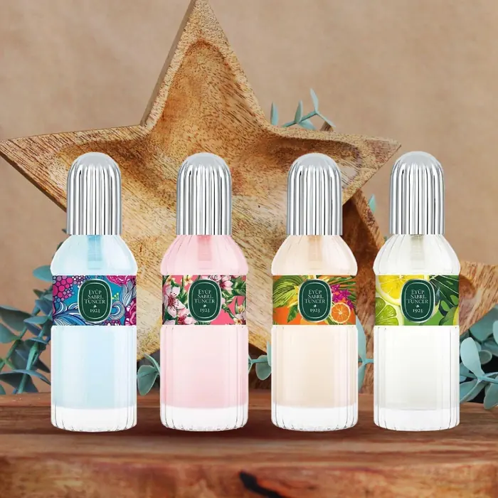 Eyüp Sabri Tuncer 16 Ml Kolonya — Çeşme Limonu, Amber, Bodrum Mandalinası, Okyanus ve Tütün Kolonyası olarak karışık…