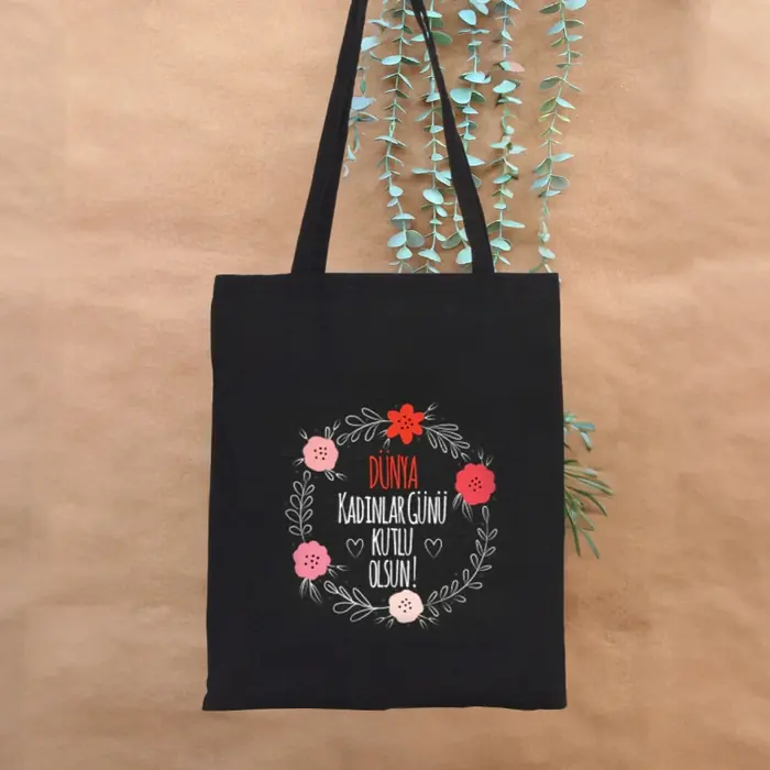Siyah Ham Bez Çanta — 35x40cm Siyah Ham Bez Sırt Çantası Üzeri 10cm Logo Alanı Tek yön baskı