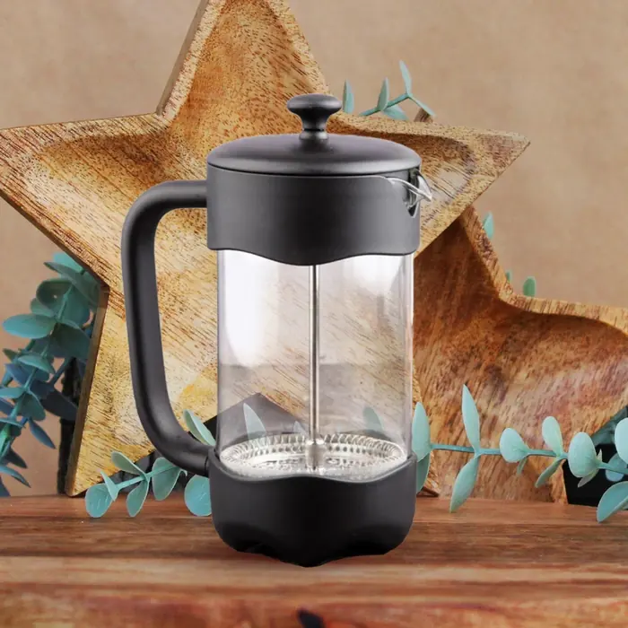 Frenchpress — Cam Ölçekli Siyah Kapaklı 350ml French Press