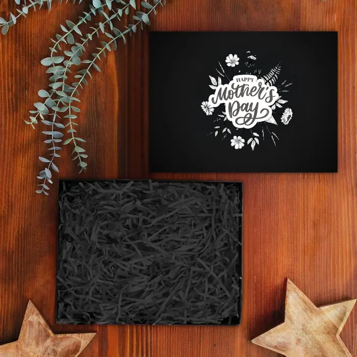 Siyah Kutu Üstü Logo Baskısı (kopya) — 30x24x10cm Siyah Amerikan Bristol Kutu & Kutu İçi Zigzag Kağıt