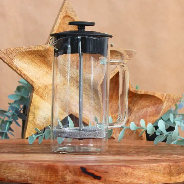 Frenchpress — Cam Ölçekli Siyah Kapaklı 350ml French Press