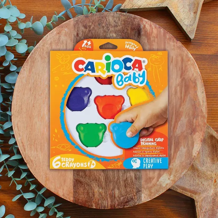 Carioca Baby Teddy Crayons 6'lı