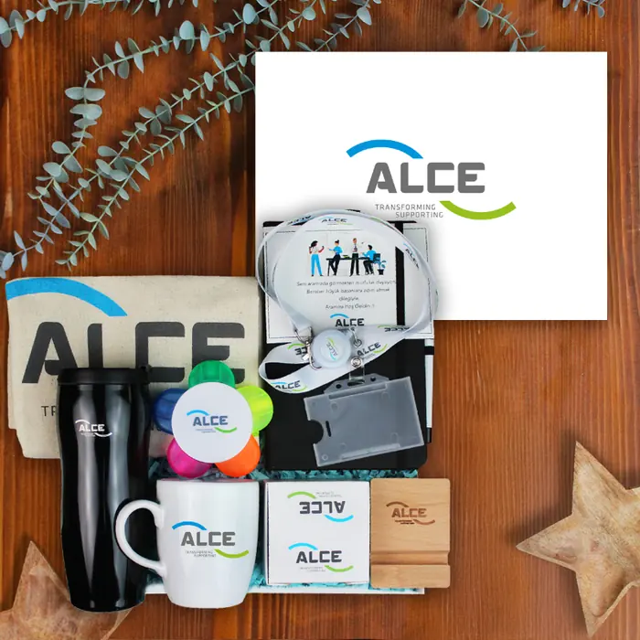 Alce Elektrik — 30x24x10 cm American Bristol Kutu & Kutu İçi Zigzag Kağıt, Logo Baskılı Bez Çanta, Logo…