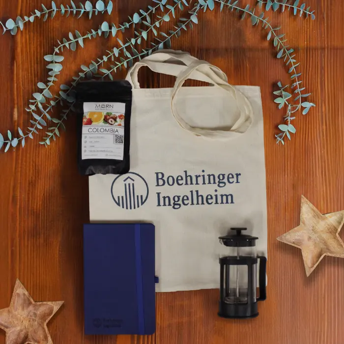 Boehrınger Ingelheım İlaç — Logo Baskılı Ham Bez Çanta, Logo Baskılı Lacivert Termoderi Defter, Mörn Colombia Filtre…