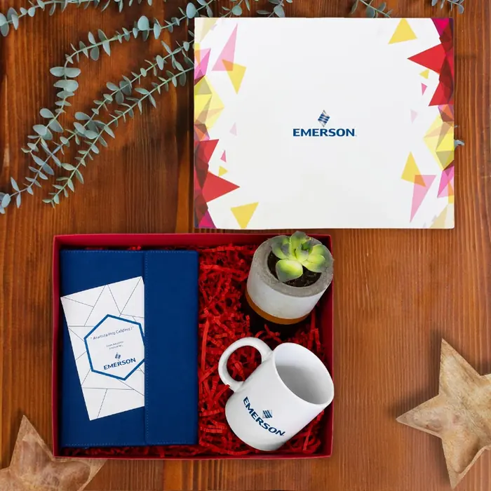 Emerson — 30x24x10 cm Konsept Kutu Standart Kutusu Üstü Sticker & Kutu İçi Zigzag Kağıt, Lacivert…