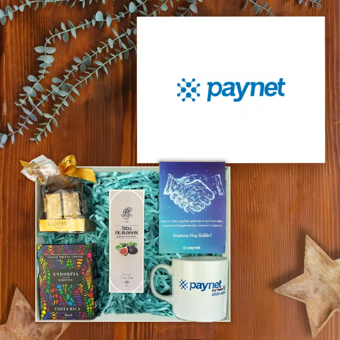 Paynet — 30x24x10 cm American Bristol Kutu & Kutu İçi Zigzag Kağıt, Godiva Çikolata, Endorfia…