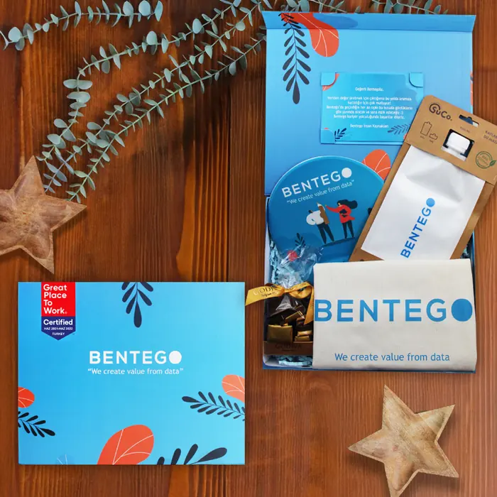 Bentogo — 30x24x10 cm Mıknatıslı Mukavva Kutu & Kutu İçi Zigzag Kağıt, Logo Baskılı Ham Bez Çanta…